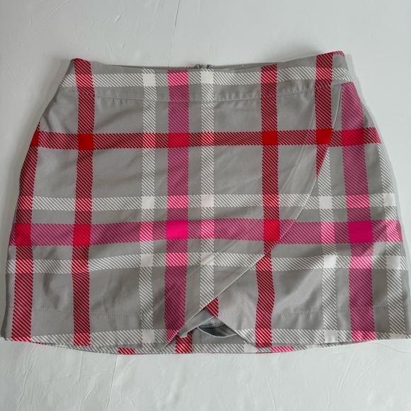 Slazenger Golf Skirt Skort Pockets Logo Pink/gray Size  4 - Picture 1 of 6